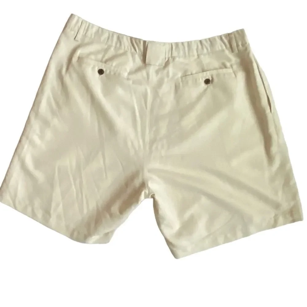 Caribbean Joe Cream Dressy Shorts Pleated Front